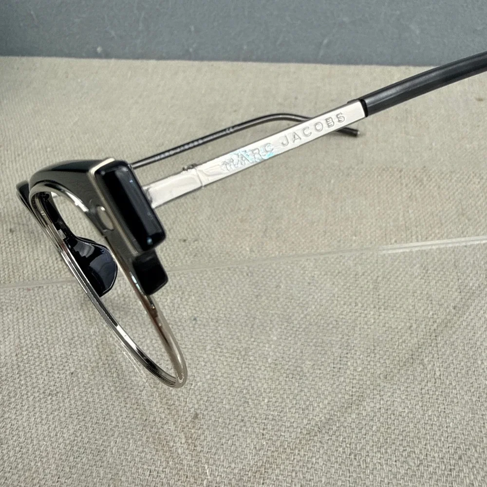 Marc Jacobs MARC 6 U53 Black Silver Cat Eye Eyeglasses Frames Made in Italy 140